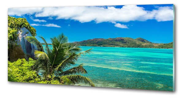 Sticlă printata bucătărie Seychelles Coast