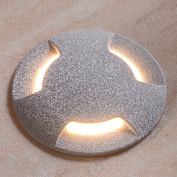 Fumagalli Lampă LED încastrată în sol Ceci 120-3L gri CCT, Gri, Plastic, Modern, Corpuri de iluminat încastrate rotunde