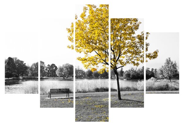 Tablou - relaxare în parc (150x105 cm)