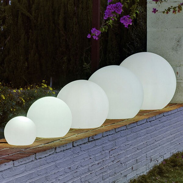 Newgarden Buly LED glob cu lumină solară IP65, Ø 30cm, reglabil, Alb, Plastic, Modern, Lumini solare
