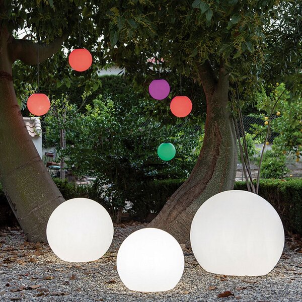 Newgarden Buly glob de podea, Ø 30 cm, Alb, Plastic, Modern