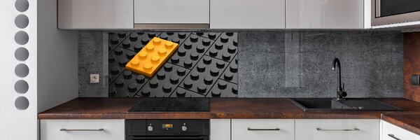 Panou perete bucătărie cărămizi Lego