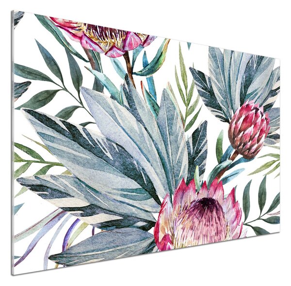 Panou sticlă decorativa bucătărie protea