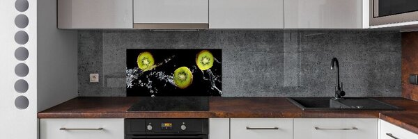 Panou sticlă decorativa bucătărie Kiwi si apa