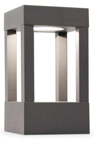 FARO BARCELONA Lampă LED cu postament Agra de efect, Gri, Metal, Modern