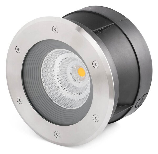 FARO BARCELONA Suria-24 - lampă LED de sol, rotundă, 24°, Gri, Metal, Modern, Corpuri de iluminat încastrate rotunde