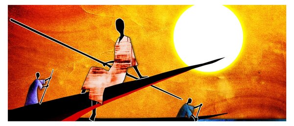 Tablou picturii epochale străveche (120x50 cm)