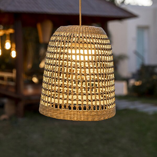 Newgarden Positano lampă LED suspendată exterior, reglabil, Lemn