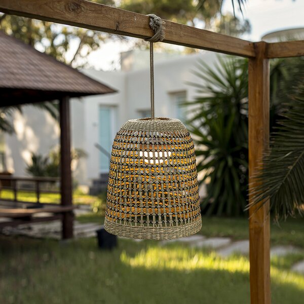 Newgarden Positano lampă LED suspendată exterior, reglabil, Lemn