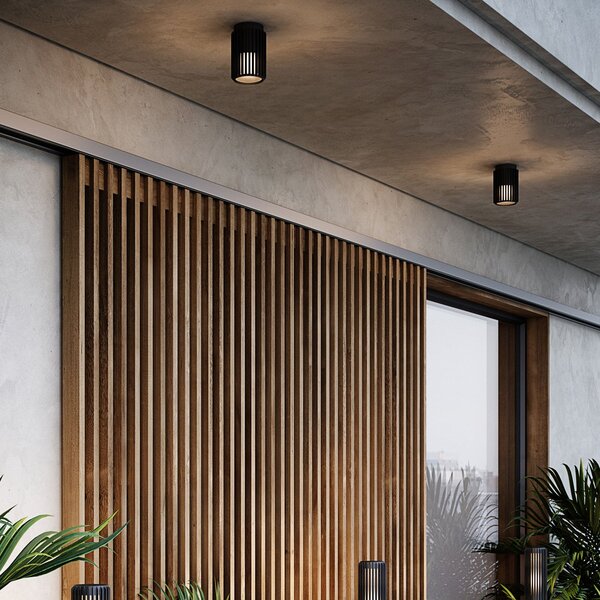 Nordlux Plafonieră de exterior Aludra, Seaside negru, reglabil, Negru, Aluminiu, Design