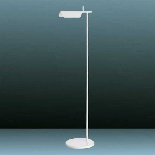 FLOS Tab lampă podea LED alb 2700K 180° rotativă, Alb, Camera de zi / sufragerie, Metal, Design