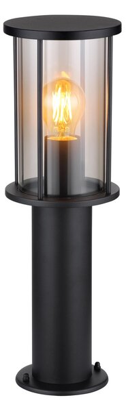 Globo Lampă cu soclu Gracey, înălțime 45 cm, negru, oțel inoxidabil, IP54, Negru, Oțel inoxidabil, Modern