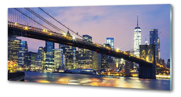 Sticlă printata bucătărie Podul Brooklyn