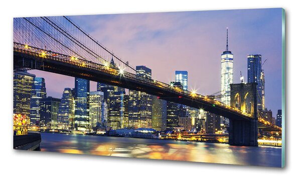 Sticlă printata bucătărie Podul Brooklyn