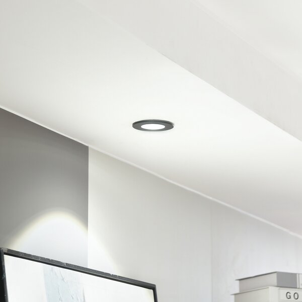Arcchio LED downlight Lirin, negru, 4,000K, reglabil, Negru, Camera de zi / sufragerie, Aluminiu, Modern