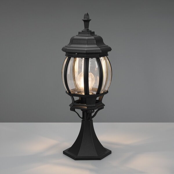 Trio Lighting Stâlp de iluminat Elvo, negru mat, înălțime 49 cm, aluminiu, reglabil, Negru, Aluminiu, Antichitate