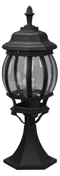 Trio Lighting Stâlp de iluminat Elvo, negru mat, înălțime 49 cm, aluminiu, reglabil, Negru, Aluminiu, Antichitate