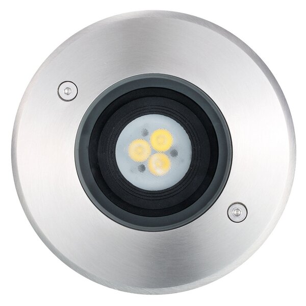 Sylvania LED lampă încastrată în podea Interrata S, Ø 12 cm, IP65, Metalic, Aluminiu, Încastrate în sol