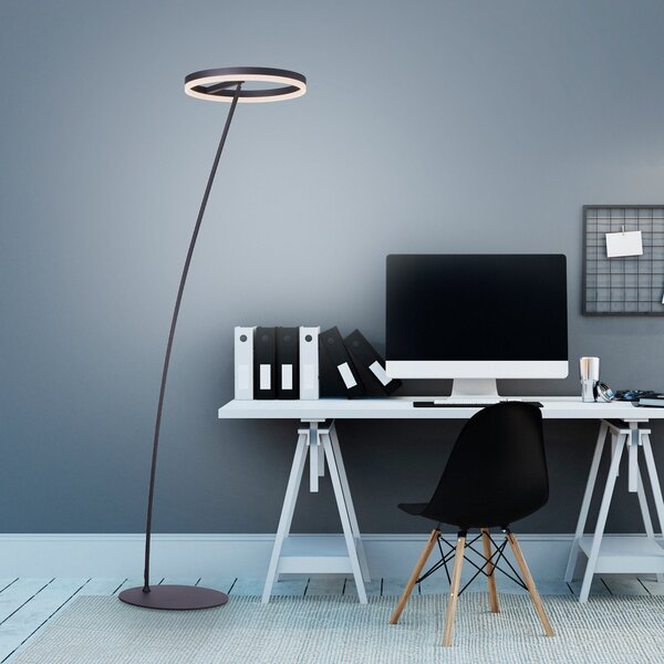 Paul Neuhaus Titus lampă podea LED antracit dimmer, reglabil, Negru, Camera de zi / sufragerie, Metal, Modern, Proiector suspendat
