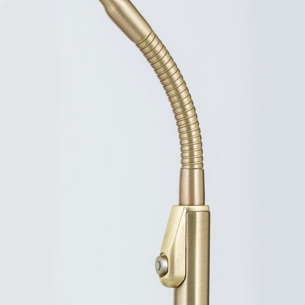 ORION Lampă podea LED Cobra culoare lumină var, reglabil, Auriu / Alamă, Camera de zi / sufragerie, Metal, Modern