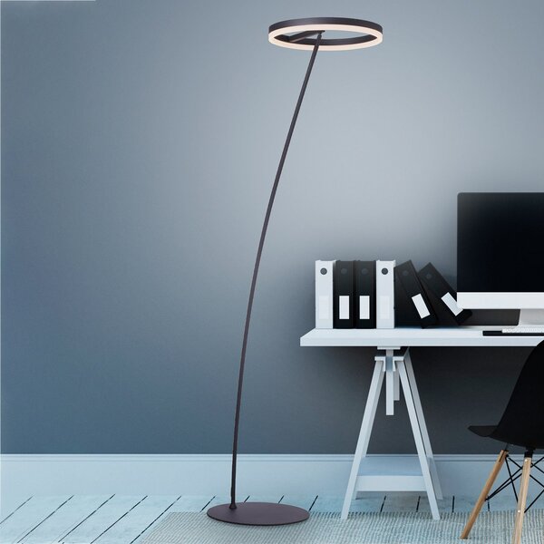 Paul Neuhaus Titus lampă podea LED antracit dimmer, reglabil, Negru, Camera de zi / sufragerie, Metal, Modern, Proiector suspendat