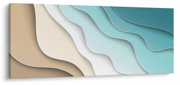 Tablou abstract cu plaja mării (120x50 cm)