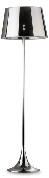 Ideallux Lampă podea London Cromo H=174 cm crom/transparent, Metalic, Camera de zi / sufragerie, Metal, Modern