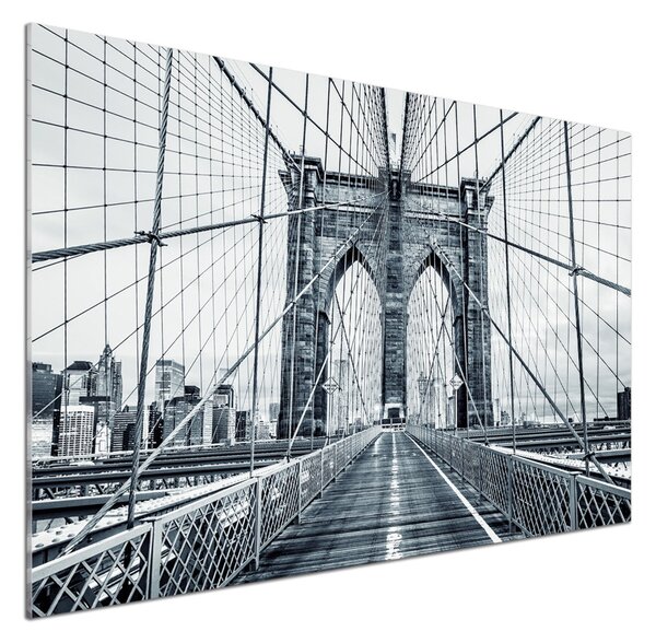 Panou sticla securizata bucatarie Podul Brooklyn
