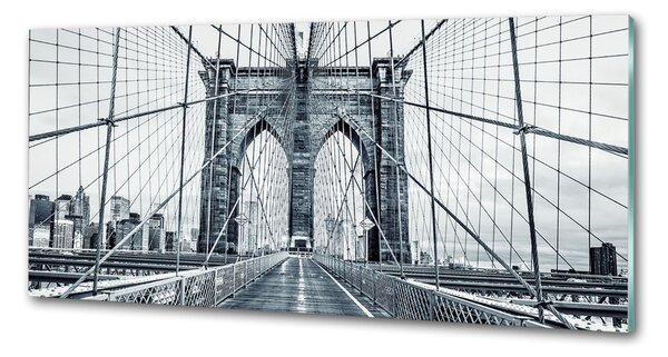 Panou sticla securizata bucatarie Podul Brooklyn