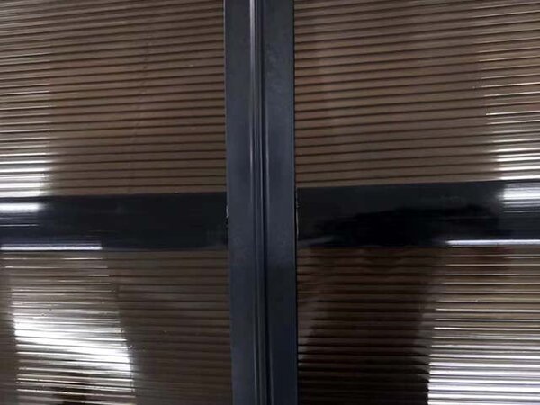 Copertină ECO de ușă 200x80cm marchiză adăpost acoperiș negru-bronz