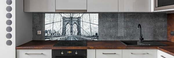 Panou sticla securizata bucatarie Podul Brooklyn