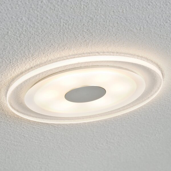 Paulmann Premium Line Whirl lampă LED încastrată, Gri, Camera de zi / sufragerie, Metal, Modern, Perete încastrat