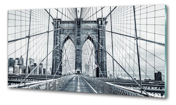 Panou sticla securizata bucatarie Podul Brooklyn