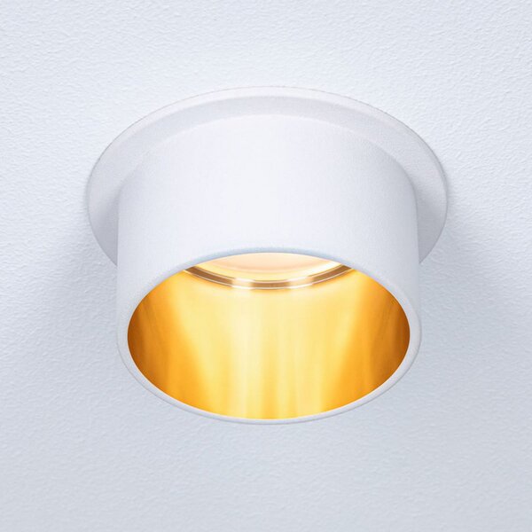Paulmann Gil LED încastrat alb mat/auriu set 3x, reglabil, Alb, Baie, Metal, Modern, Corpuri de iluminat încastrate rotunde