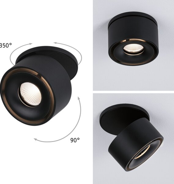 Paulmann Spircle lampă LED încastrată negru mat