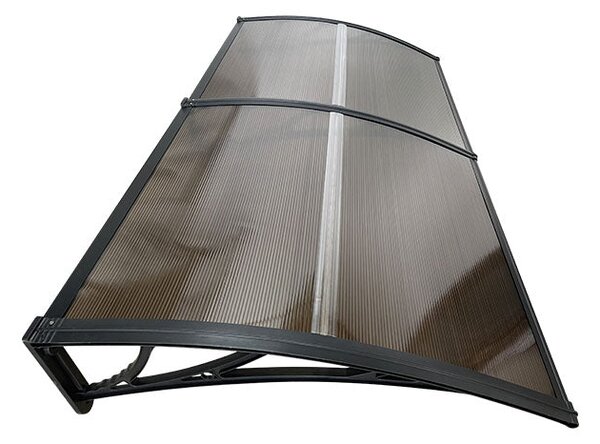 Copertină ECO de ușă 200x60cm marchiză adăposta coperiș negru-bronz