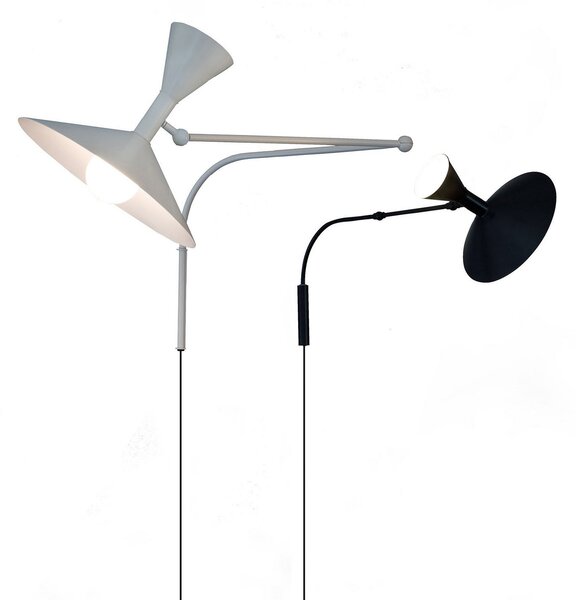 Nemo Aplică de perete Lampe Marseille, negru, Negru, Camera de zi / sufragerie, Metal