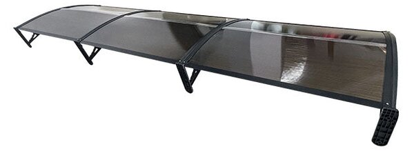 Copertină ECO de ușă 300×80cm marchiză adăpost acoperiș negru-bronz