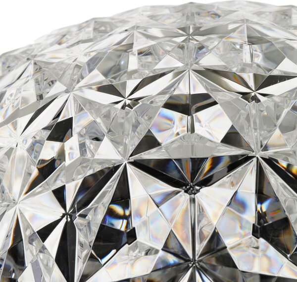 Kartell Planet lampă podea LED 130cm clar cristal, reglabil, Transparent, Camera de zi / sufragerie, Plastic, Design
