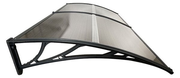 Copertină ECO de ușă 200x60cm marchiză adăposta coperiș negru-bronz