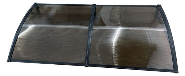 Copertină ECO de ușă 200x60cm marchiză adăposta coperiș negru-bronz