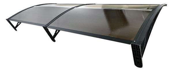 Copertină ECO de ușă 200x60cm marchiză adăposta coperiș negru-bronz