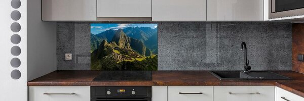 Panou sticla securizata bucatarie Ruinele de la Machu Picchu