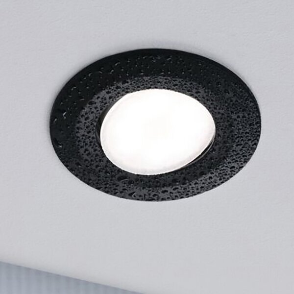 Paulmann Calla negru, cu comutator on/off și braț orientabil, CCT, Ø 9 cm, set, Negru, Baie, Plastic, Modern, Corpuri de iluminat încastrate rotunde