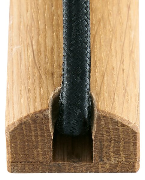 HerzBlut Elli lampă podea, stejar rustic uns/crem, Lemn, Camera de zi / sufragerie, Lemn, Scandinavă, Tripod