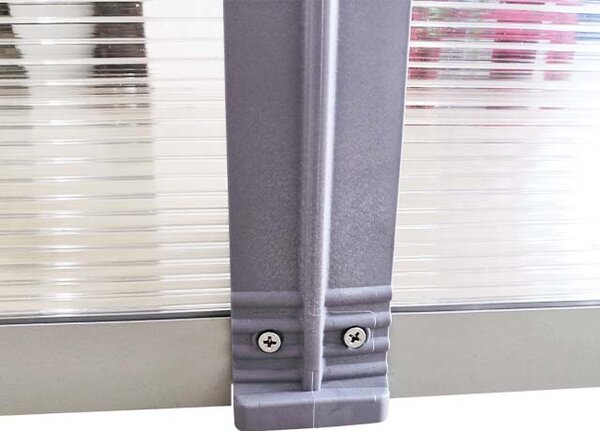 Copertină ECO de ușă 400×80cm marchiză adăpost acoperiș gri-transparent