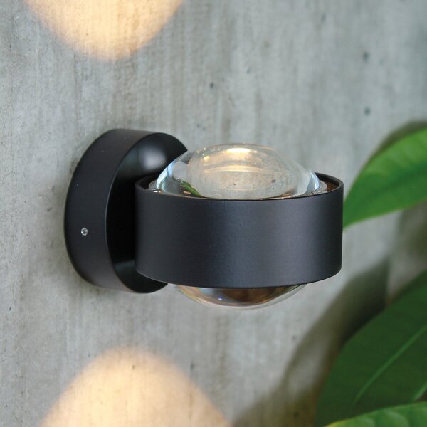 Top Light Puk Mini Wall, G9, lentile transparente, negru mat, reglabil, Negru, Camera de zi / sufragerie, Metal, Design