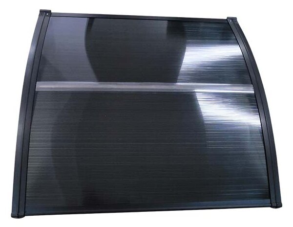Copertină ECO de ușă 60x60cm marchiză adăpost acoperiș negru-antracit