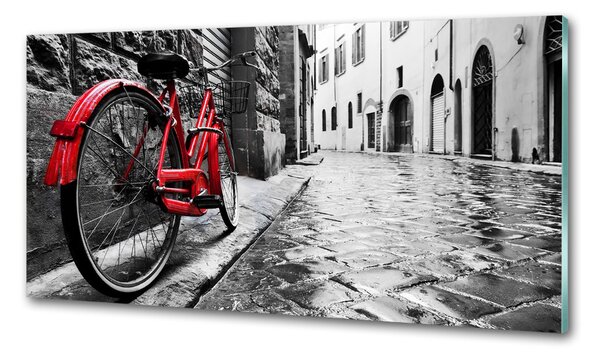 Sticlă pentru bucătărie bicicletă roșie