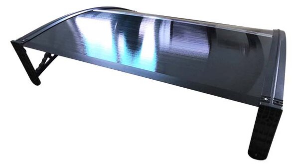 Copertină ECO de ușă 60x60cm marchiză adăpost acoperiș negru-antracit
